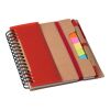 Carnet à spirale en papier recyclé Angela rouge | sans marquage | non disponible | non disponible