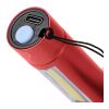 Lampe de poche COB en aluminium recyclé Sami rouge | sans marquage | non disponible | non disponible