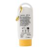 Crème solaire indice SPF 30 dans un flacon. blanc