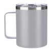 Mug double paroi en acier inoxydable Renate gris
