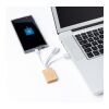 Câble de charge en bambou blanc