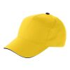 Casquette sandwich en coton jaune | sans marquage | non disponible | non disponible