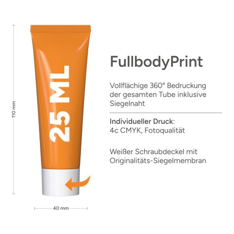Tube de 25 ml - Body &amp; After Sun Lotion (Sensible) - FullbodyPrint Blanc | sans marquage