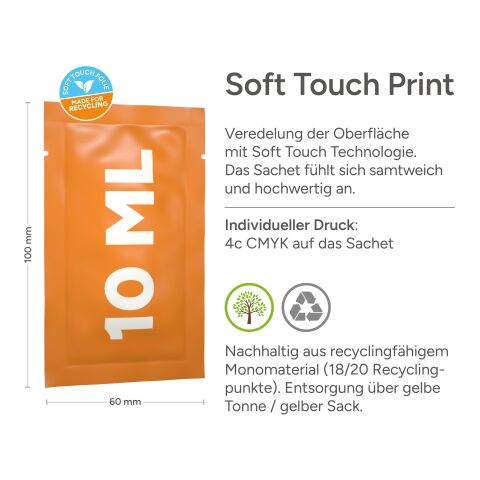 10 ml Lait solaire FPS 30 sensible (sachet) - Soft Touch Print Blanc | sans marquage