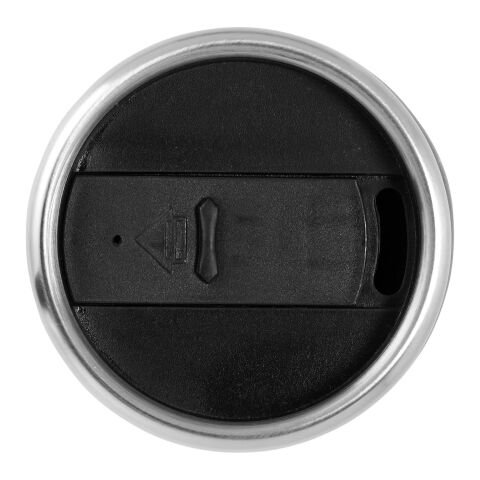 Mug isotherme Elwood Standard | Argent-Noir | sans marquage | non disponible | non disponible