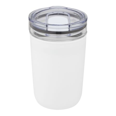 Gobelet en verre Bello de 420 ml avec paroi extérieure en plastique recyclé Standard | Blanc | Not applicable | sans marquage | non disponible | non disponible