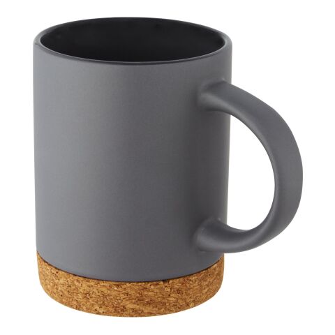Tasse Neiva de 425 ml en céramique avec base en liège Standard | Gris | sans marquage | non disponible | non disponible