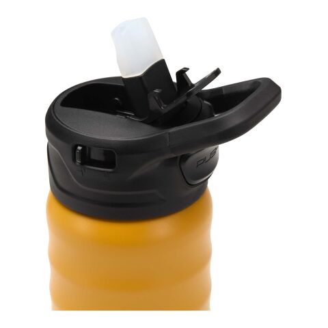 Gourde de sport Knox 350 ml en acier inoxydable à double paroi recyclé RCS avec paille rabattable Jaune