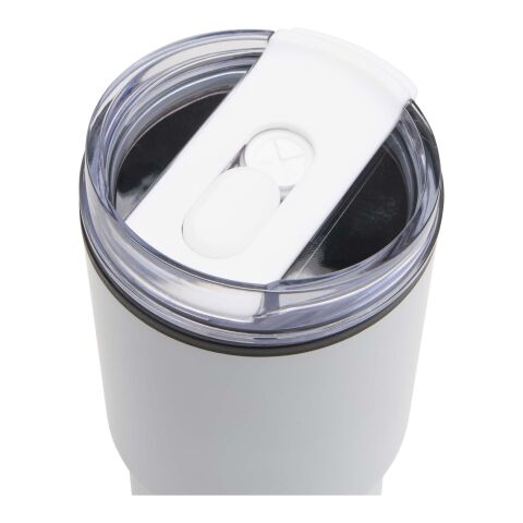 Gobelet isotherme à double paroi Westin 540 ml en RCS recyclé, avec paille blanc