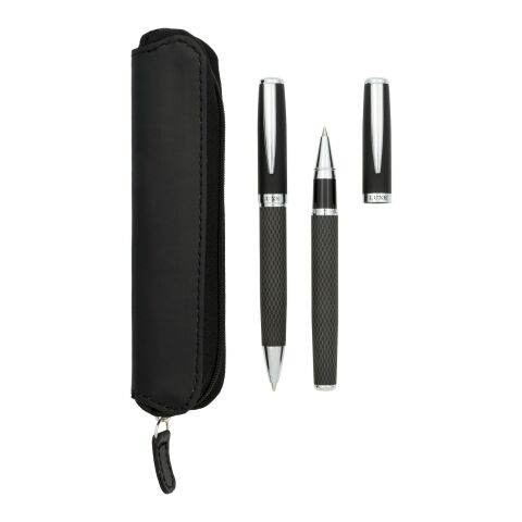Ensemble-cadeau de stylo à bille Carbon Standard | noir | sans marquage | non disponible | non disponible