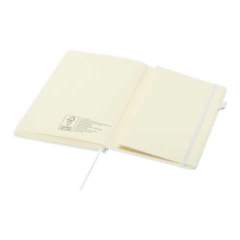 Carnet Liss A5 à couverture rigide en plastique recyclé blanc