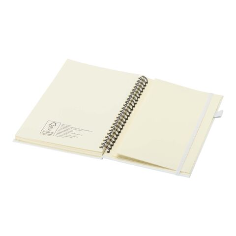 Cahier à spirales Liss A5 à couverture rigide en plastique recyclé blanc