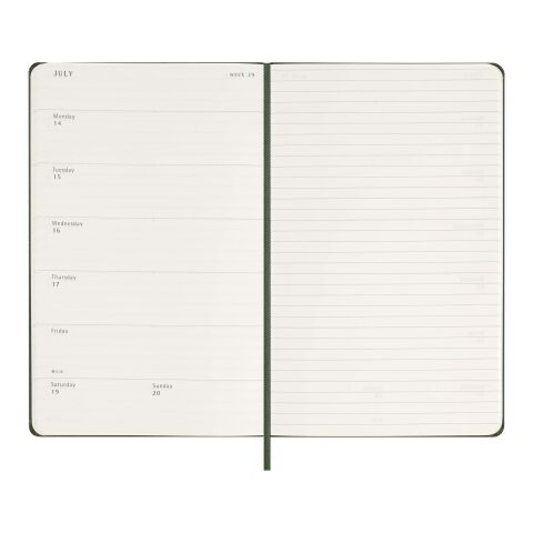 12M Hardcover Wochenplaner Standard | Vert myrte | sans marquage | non disponible | non disponible
