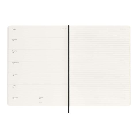 12M Softcover Wochenplaner Standard | Noir | sans marquage | non disponible | non disponible