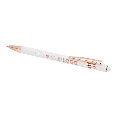 Stylo bille Nanna avec finition or rose (encre bleue) Standard | blanc | sans marquage | non disponible | non disponible