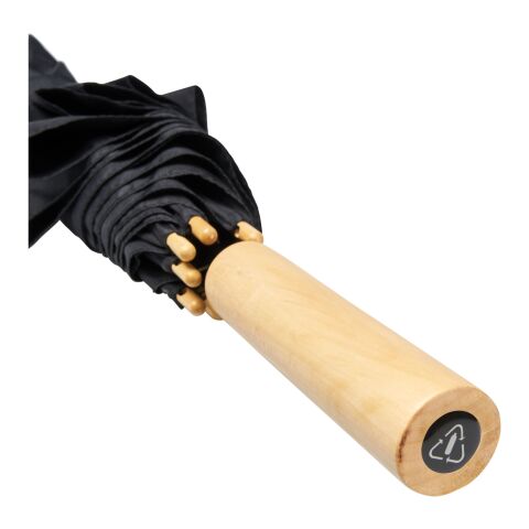 Parapluie 23&quot; en PET recyclé à ouverture automatique Alina Standard | noir | sans marquage | non disponible | non disponible | non disponible