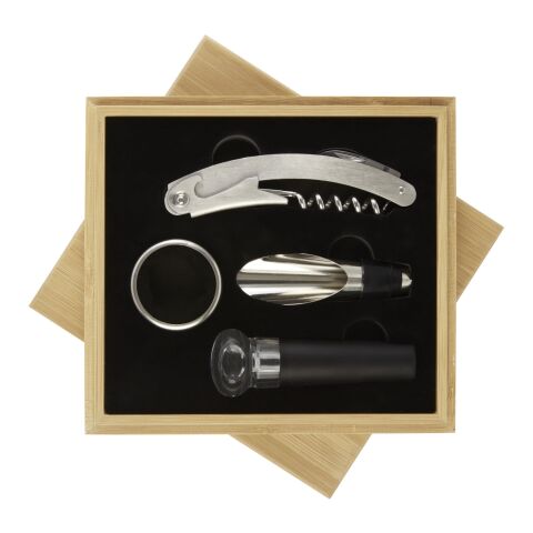 Coffret à vin 4 pièces Syrat Standard | Naturel-Argent | sans marquage | non disponible | non disponible | non disponible