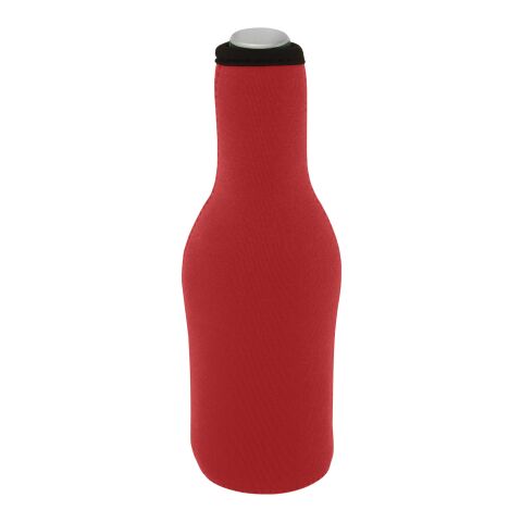 Manchon Fris en néoprène recyclé pour bouteille Standard | Rouge | sans marquage | non disponible | non disponible | non disponible