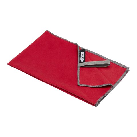 Serviette Pieter certifiée GRS ultra-légère et à séchage rapide 30 x 50 cm Standard | Rouge | sans marquage | non disponible | non disponible | non disponible
