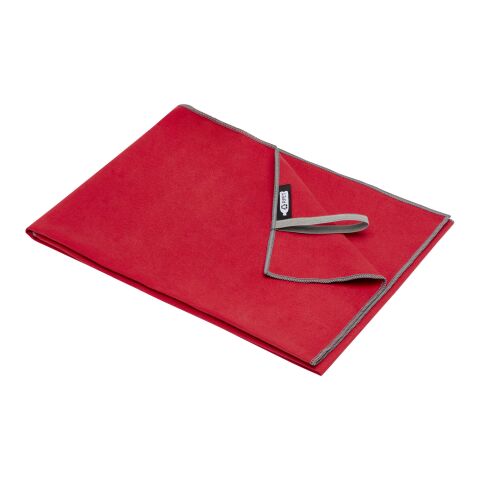 Serviette Pieter certifiée GRS ultra-légère et à séchage rapide 50 x 100 cm Standard | Rouge | sans marquage | non disponible | non disponible | non disponible