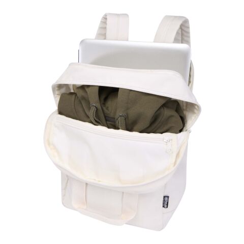 Sac à dos de voyage pour ordinateur portable Trip 14” Aware™ de 9 L en matériaux recyclés Standard | Ivoire | sans marquage | non disponible | non disponible | non disponible