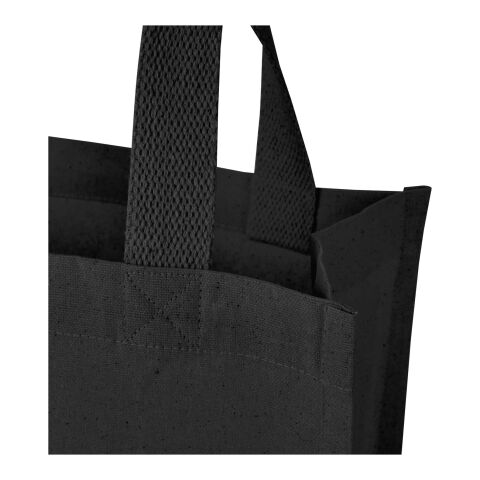 Mini sac shopping Odessa à soufflet en coton recyclé de 9&nbsp;L et 220&nbsp;g/m² certifié GRS Standard | Noir | sans marquage | non disponible | non disponible | non disponible