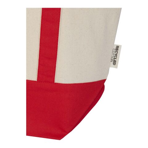 Mini sac shopping Sam en coton recyclé GRS 320&nbsp;g/m2 Standard | Rouge-Naturel | sans marquage | non disponible | non disponible | non disponible