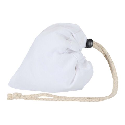 Sac fourre-tout pliable en coton recyclé GRS « Madras Blend » 140 g/m², 7 L blanc