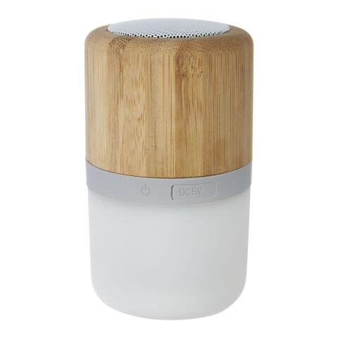 Haut-parleur Bluetooth® Aurea en bambou avec lumière Standard | Naturel | sans marquage | non disponible | non disponible