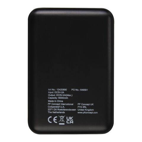 Batterie de secours Gleam lumineuse et ultra-mince de 5 000 mAh Standard | noir | sans marquage | non disponible | non disponible