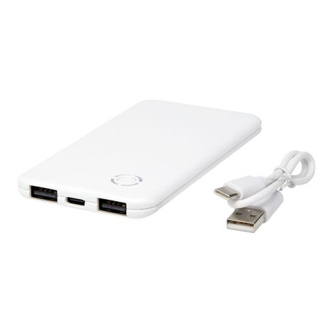 Batterie de secours Slender slim dual de 4 000 mAh Standard | Blanc | sans marquage | non disponible | non disponible