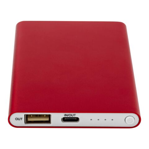 Batterie de secours en aluminium Pep de type-C de 4 000 mAh Standard | Rouge | sans marquage | non disponible | non disponible