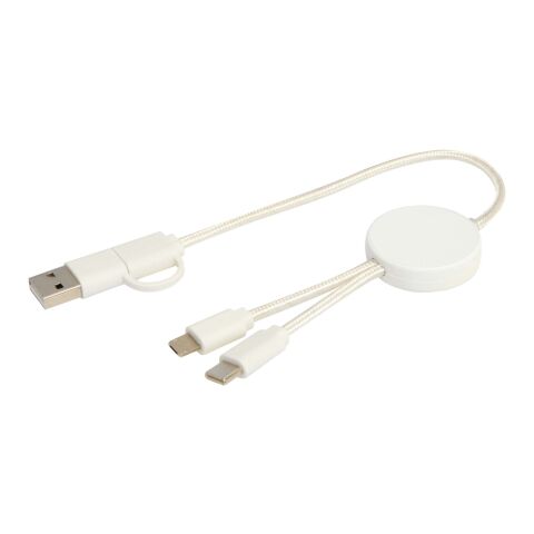Câble 5 en 1 Citala en plastique recyclé de 30&nbsp;cm pour la synchronisation des données et la charge rapide de 27&nbsp;W Standard | Blanc | sans marquage | non disponible | non disponible