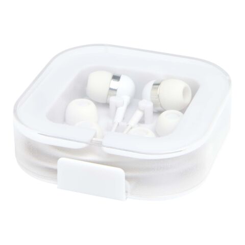Casque filaire type C Baekdu avec boîte de rangement en plastique recyclé Blanc