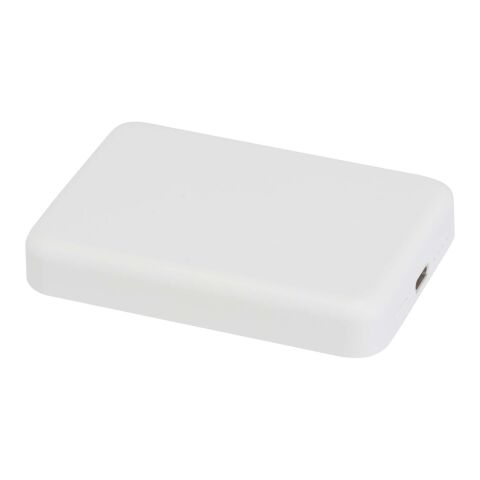 Batterie de secours Acrab magnétique sans fil de 5 000 mAh et 15 W avec PD de 20 W - fabriquée en plastique recyclé Standard | Blanc | sans marquage | non disponible | non disponible