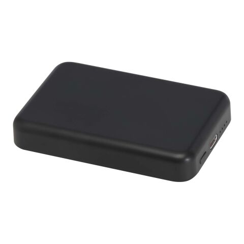 Batterie de secours Acrab magnétique sans fil de 5&nbsp;000&nbsp;mAh et 15&nbsp;W avec PD de 20&nbsp;W - fabriquée en plastique recyclé Standard | Noir | sans marquage | non disponible | non disponible