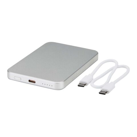 Batterie externe magnétique Avis 5000 mAh en aluminium recyclé RCS Argent