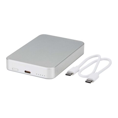 Batterie externe magnétique Avis 10 000 mAh en aluminium recyclé RCS Argent