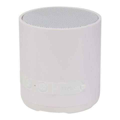 Haut-parleur Hunor sans fil de 3&nbsp;W en plastique recyclé Standard | Blanc | sans marquage | non disponible | non disponible
