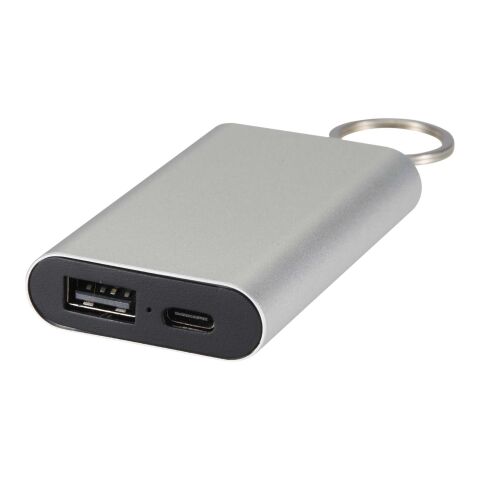 Batterie de secours Arcturus en aluminium recyclé de 2&nbsp;000&nbsp;mAh avec porte-clés Standard | Argent | sans marquage | non disponible | non disponible