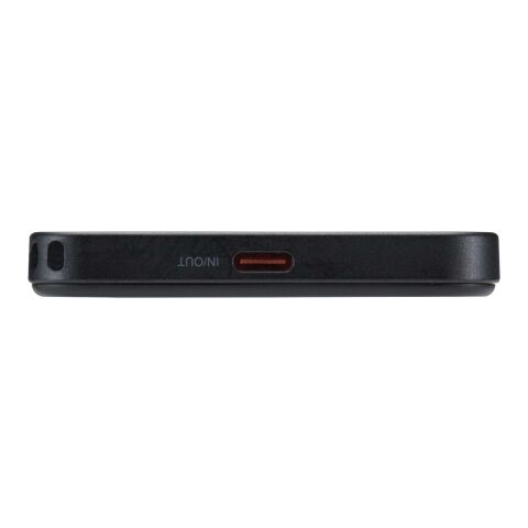 Batterie externe magnétique SMART de 5 000 mAh en plastique recyclé avec cordon noir