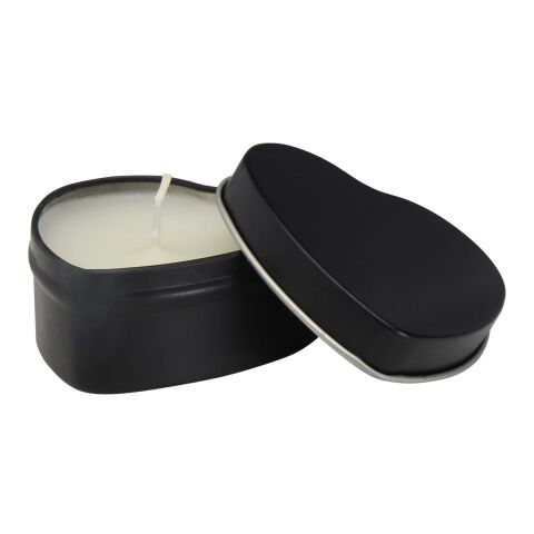 Bougie Blissful en boîte métal en forme de cœur et senteur vanille Standard | Noir | sans marquage | non disponible | non disponible