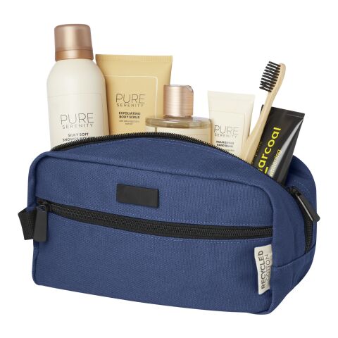 Trousse de toilette Joey de 3,5 L en toile recyclée certifiée GRS Standard | Deep blue | sans marquage | non disponible | non disponible | non disponible
