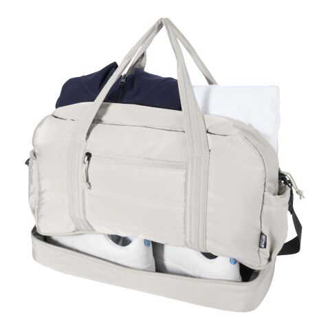 Sac de voyage Puffer recyclé certifié GRS avec fond isolé de 30 L Standard | Sandstone | sans marquage | non disponible | non disponible | non disponible