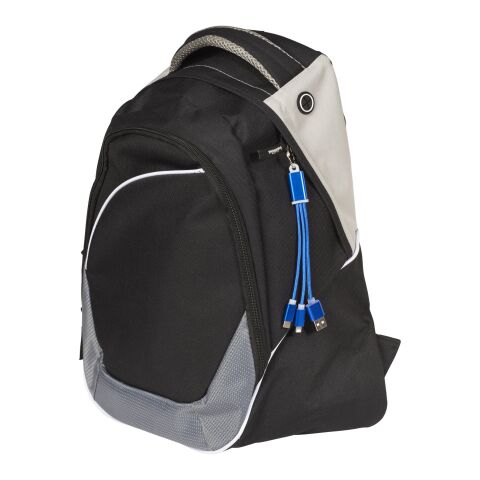 Câble de chargement 3-en-1 en métal avec porte-clés Standard | Bleu royal | sans marquage | non disponible | non disponible