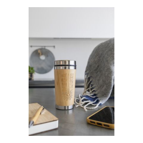 Tasse de voyage thermos en bambou (400 ml) marron | sans marquage | non disponible | non disponible