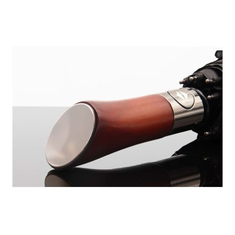 Parapluie pliable en bois avec ouverture et fermeture automatique SCX.design R03  noir | sans marquage | non disponible | non disponible