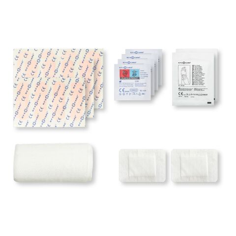 MyKit Premiers Secours Jaune translucide | non disponible | Autocollant Numérique 1 couleur | recto | 90 mm x 127 mm