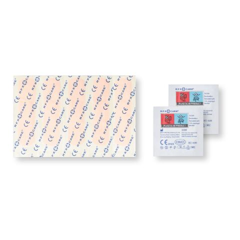 MiniKit Premiers Secours Vert translucide | Autocollant Numérique 1 couleur | front | 39 mm x 82 mm