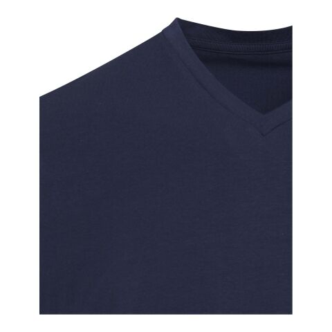 T-shirt unisexe en coton bio certifié OCS Balfour à manches courtes et col en V de 200&nbsp;g/m² Marine | L